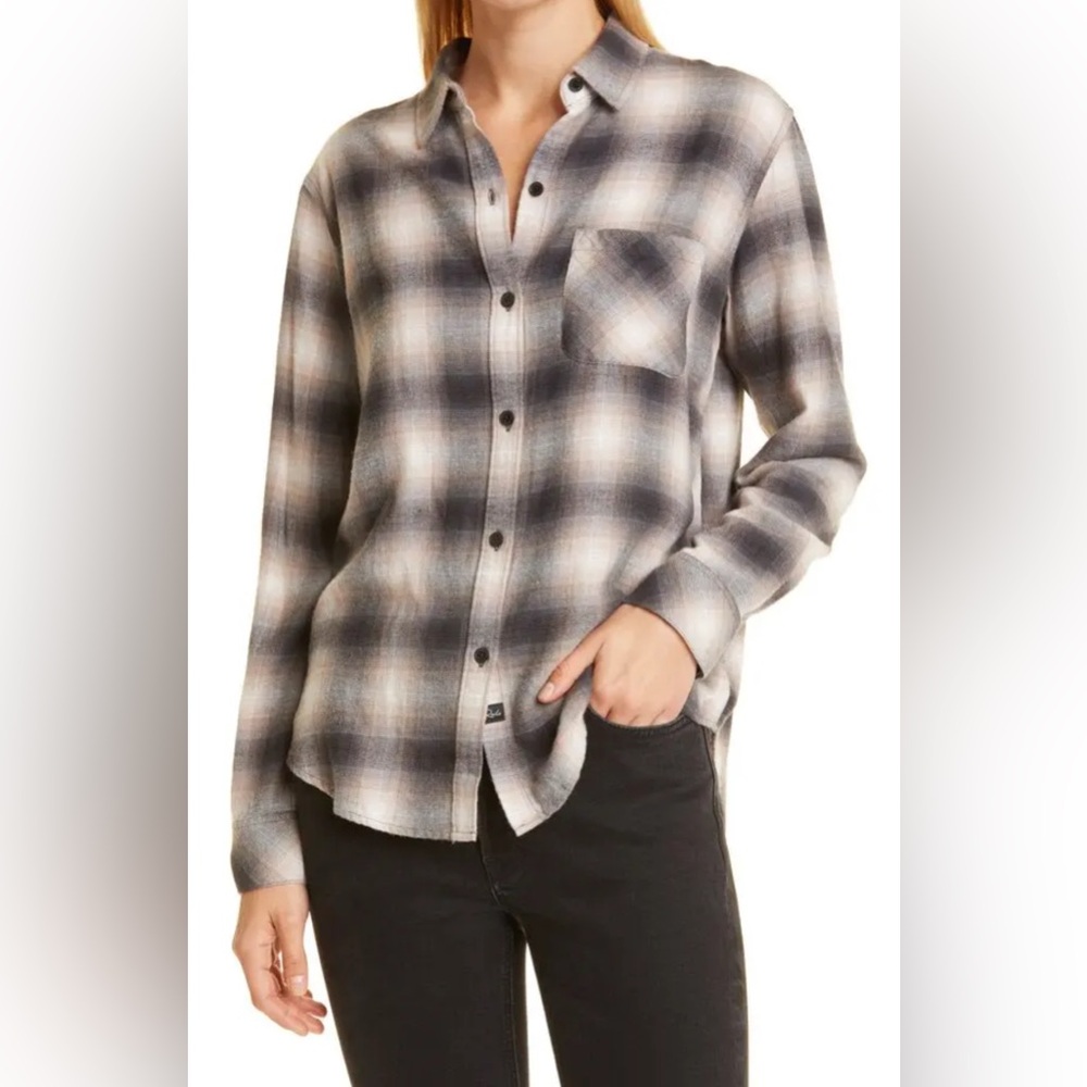 NWOT RAILS Milo Plaid Button-Up Shirt size Small